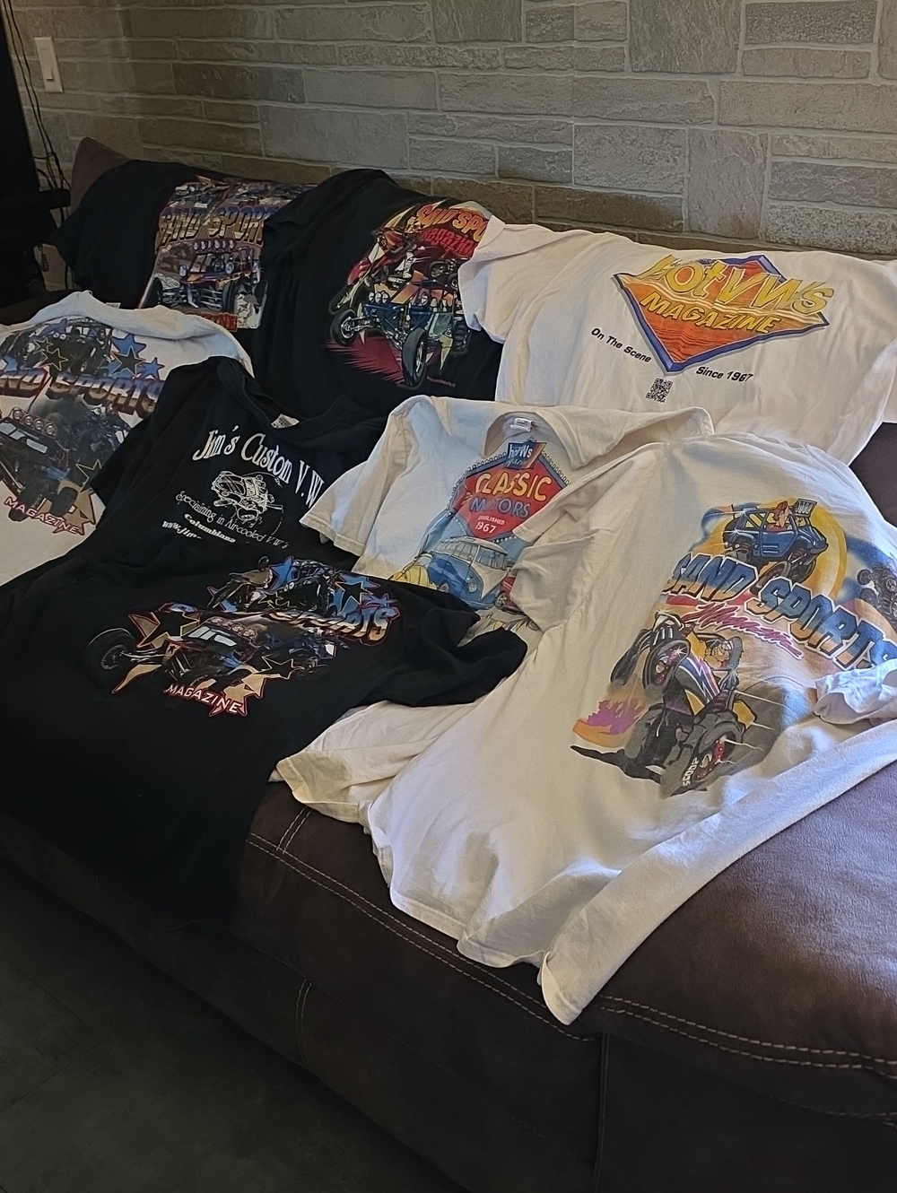 8 XXL Mens Tshirts VW Dunebuggy Sand Sports GC